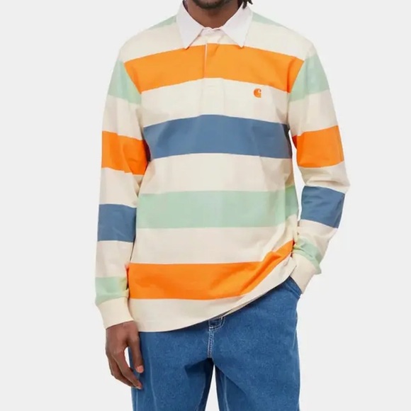 Carhartt Other - CARHARTT WIP MENS HENWICK RUGBY SHIRT WAX SIZE S